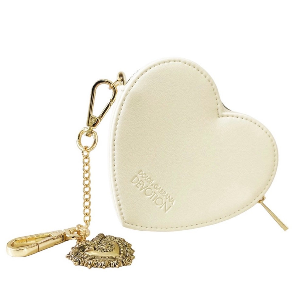 DOLCE & GABANA | Ivory Heart Coin Purse & Key Holder